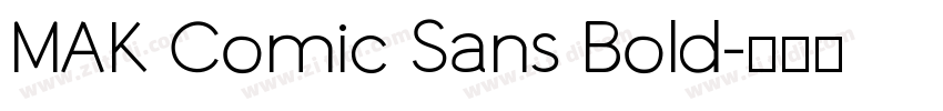 MAK Comic Sans Bold字体转换